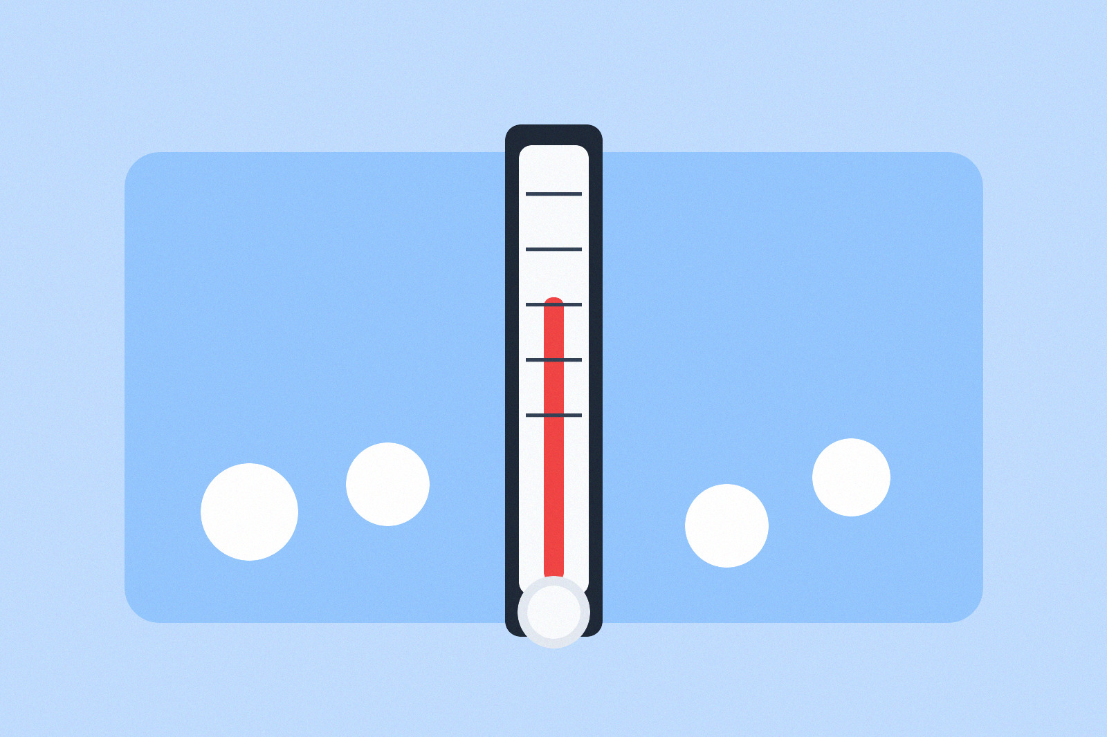 מדחום מים ליד קרח באמבטיית קור